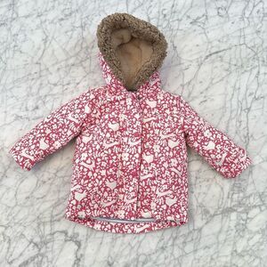 Mini Boden Pink and White Kids Jacket